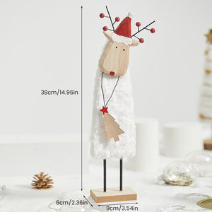 Weihnachten Holz Filz Rentier Elch Baumschmuck