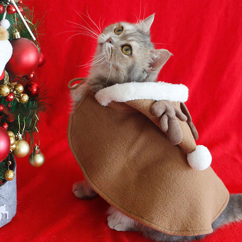 🎄Katze Hund Weihnachten Cape Poncho