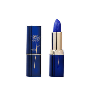 Blauer wasserfester Lippenstift mit Farbwechsel