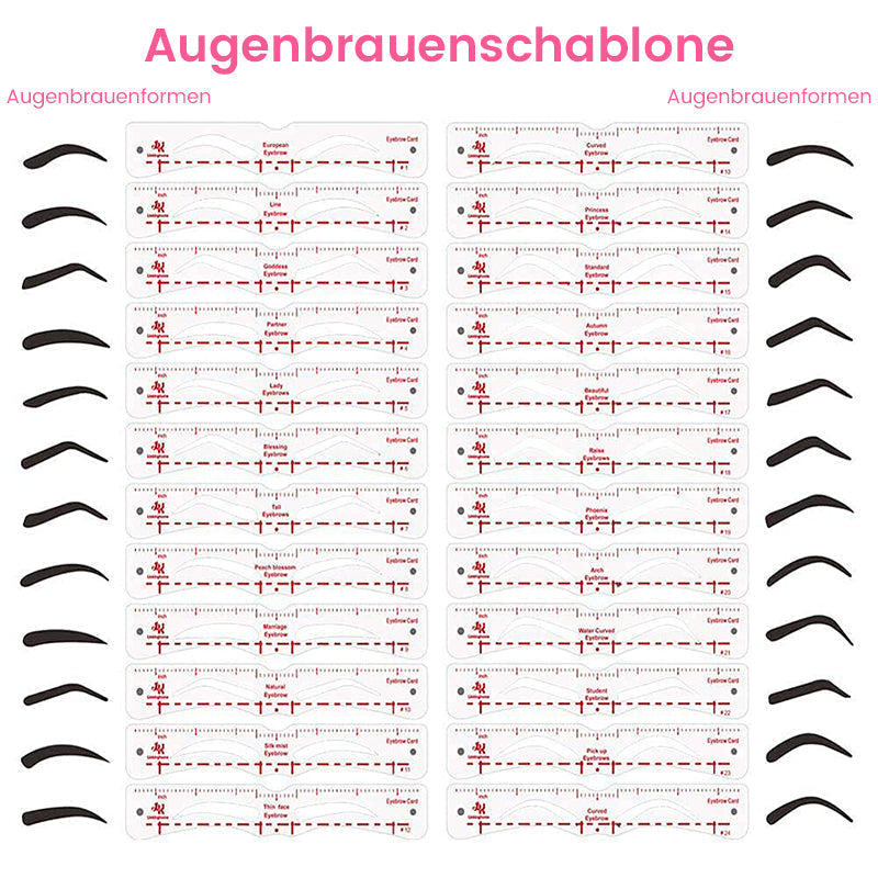 Augenbrauenschablonen-Set aus Silikon