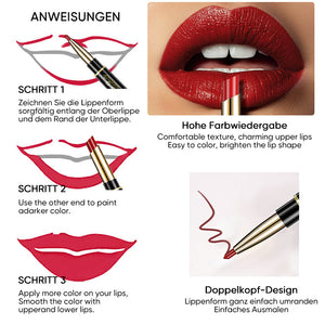 🔥🔥2-in-1 Doppelseitiger Lippenstift und Lipliner