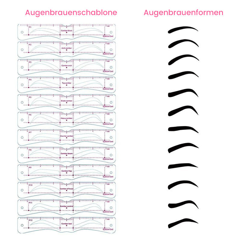 Augenbrauenschablonen-Set aus Silikon