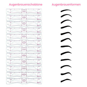 Augenbrauenschablonen-Set aus Silikon