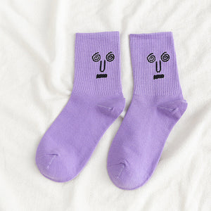 Socken mit lustigem Ausdruck