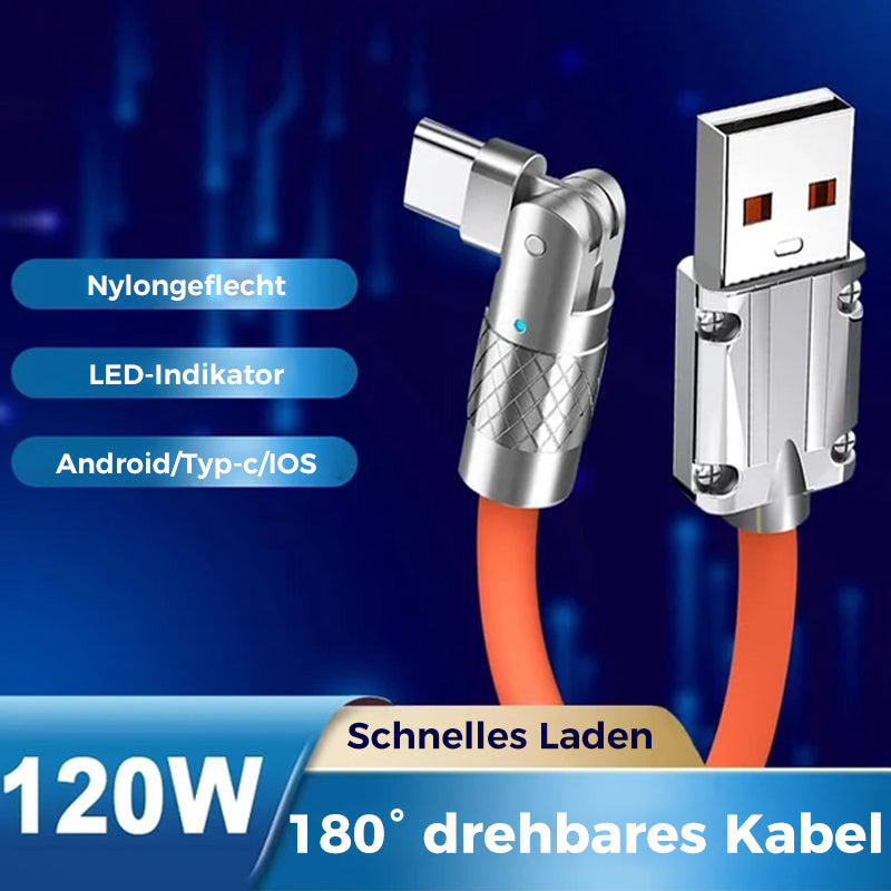 180° drehbares Schnellladekabel