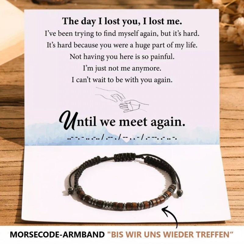 „Bis wir uns wiedersehen“ Morsecode-Armband