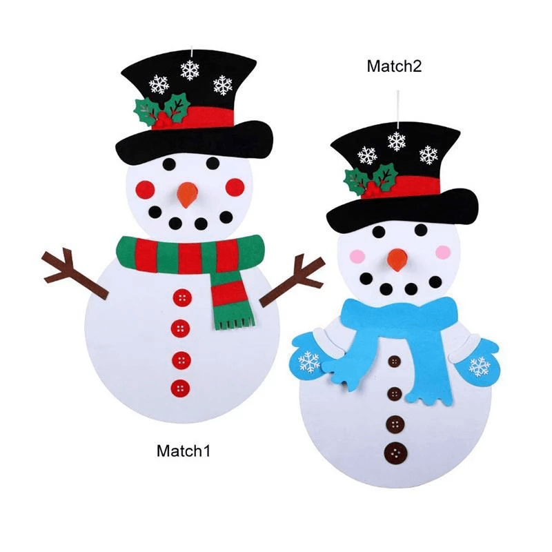 DIY Filz Weihnachten Schneemann Set