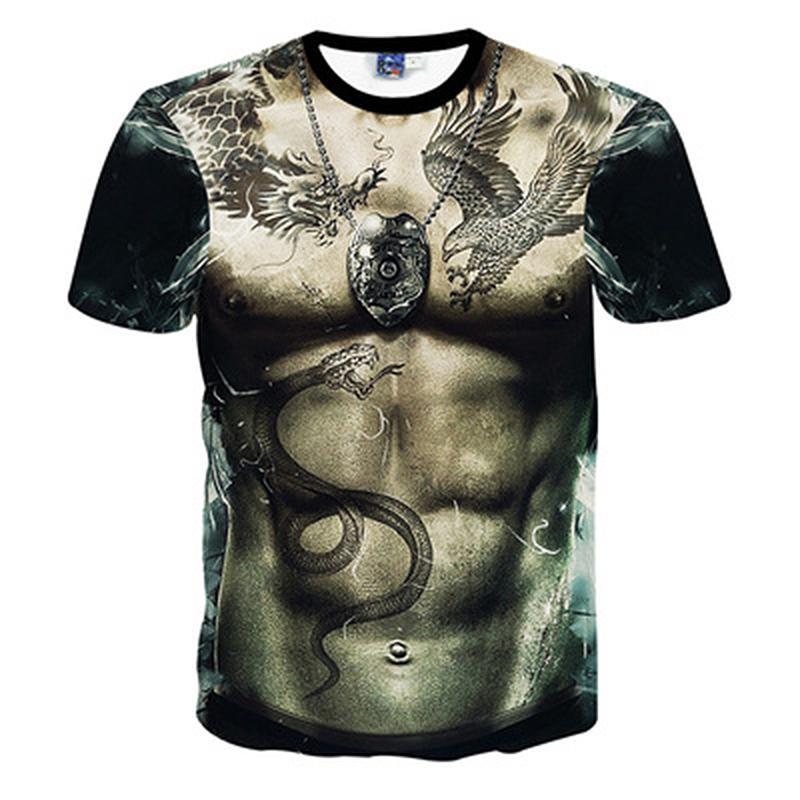 Muskel Tattoo Druck T-Shirt