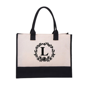 Leinwand Alphabet Tasche