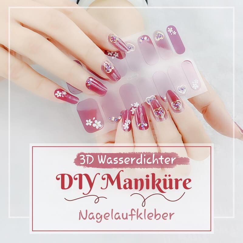 3D wasserdichter DIY Maniküre Nagelaufkleber