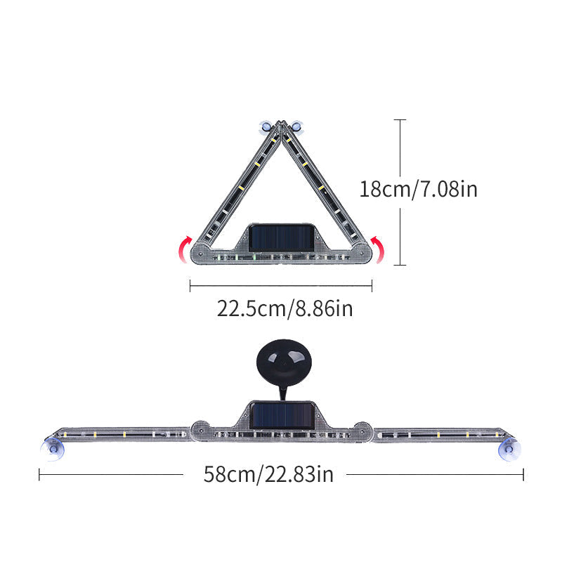 Warnschild für Solar-Dreieckslicht