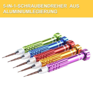 5 in 1 Präzision Torx-Schraubendreher-Magnetsatz Handy-Uhr-Reparatur-Werkzeugsatz