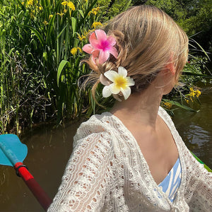 Blumen-Haarklammern für dickes Haar