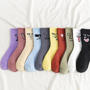 Socken mit lustigem Ausdruck