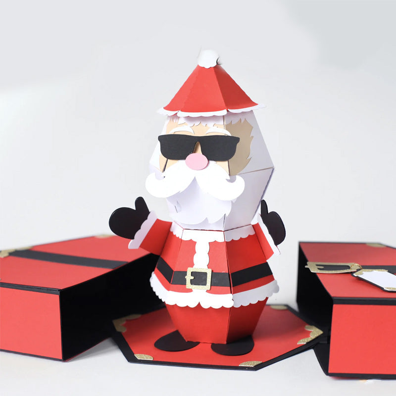 3D-Popup-Box-Karte “Weihnachtsmann-Streich”