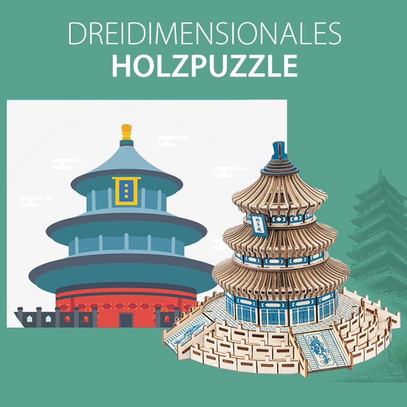 Dreidimensionales Holzpuzzle