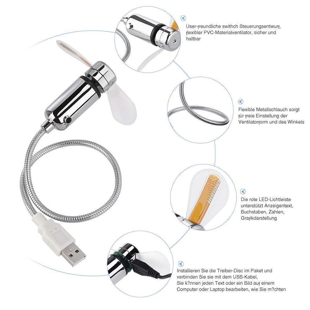 USB-Ventilator mit Lichteinstrahlung