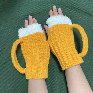 🍺Lustiges 3D-Bierkrug-Strickhandschuh-Geschenk🎁