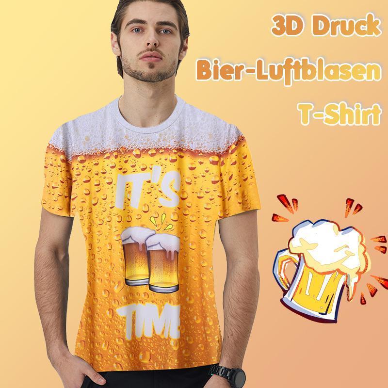 3D Druck Bier-Luftblasen T-Shirt