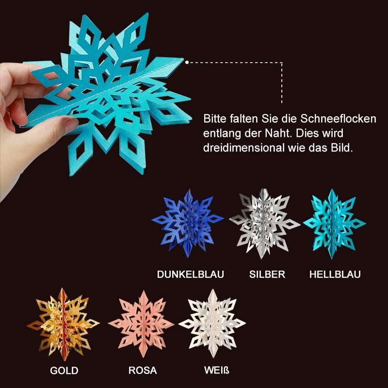 Dreidimensionaler Schneeflockenanhänger-Weihnachtsdekoration