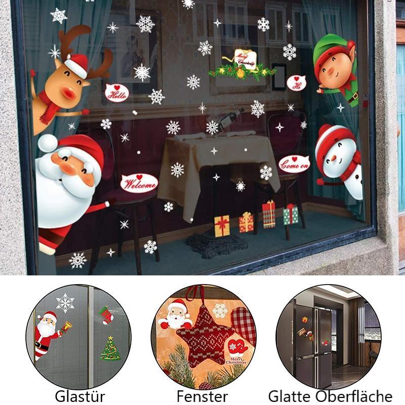 Weihnachten Fenster Aufkleber