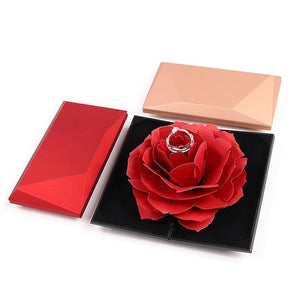 3D Pop Up Rose Ringschachtel