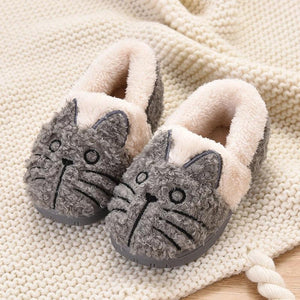 Süße Katzen Plüsch Slippers für Kinder