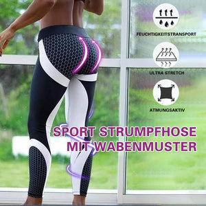 Sport Strumpfhose mit Wabenmuster