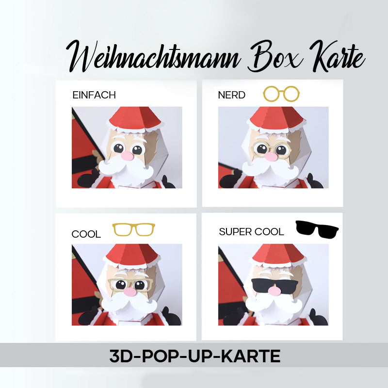 3D-Popup-Box-Karte “Weihnachtsmann-Streich”