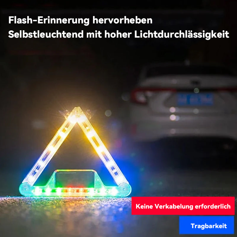 Warnschild für Solar-Dreieckslicht