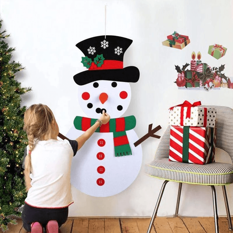 DIY Filz Weihnachten Schneemann Set