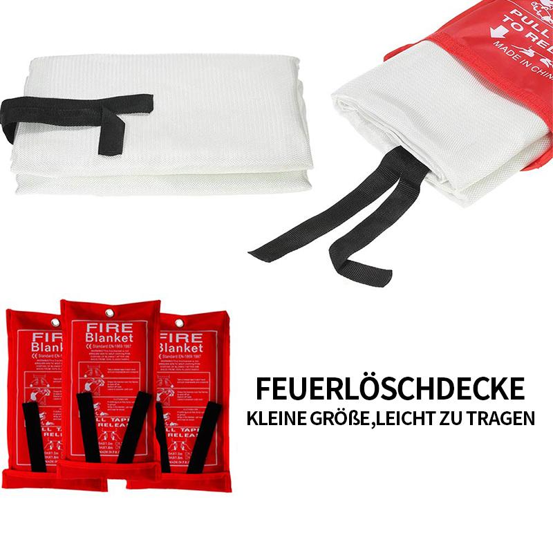 1 x1 m große Feuerlöschdecke Erste Hilfe & Sicherheit für Arbeit Haushalt & Freizeit