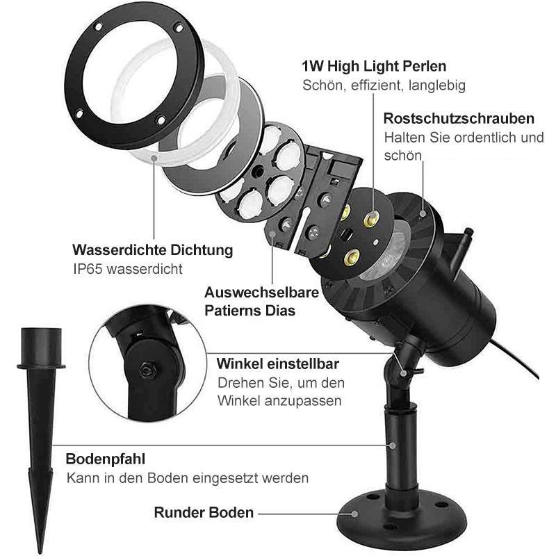 Weihnachtshauptdekoration-Projektor-Lichter