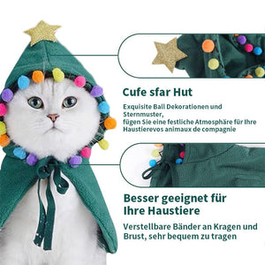 🎄Katze Hund Weihnachten Cape Poncho