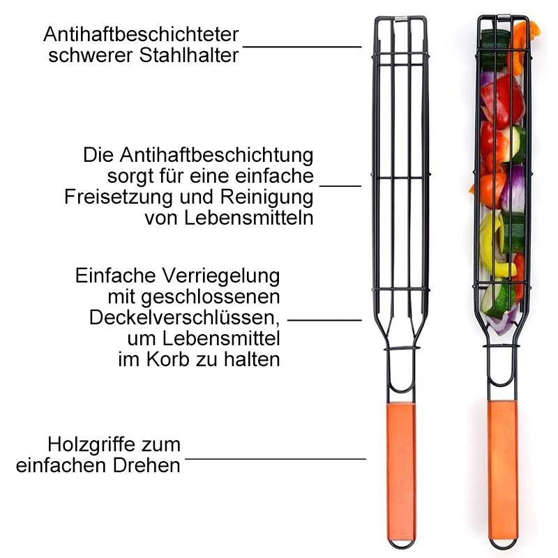 Wiederverwendbarer Kabob Grillkorb