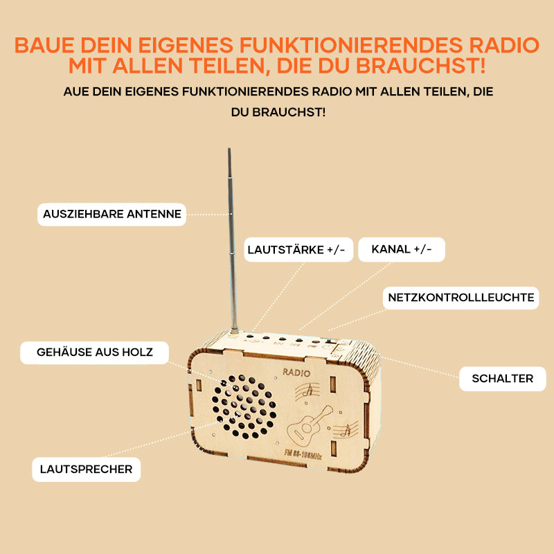 Kinder-Bastelradio-Modell