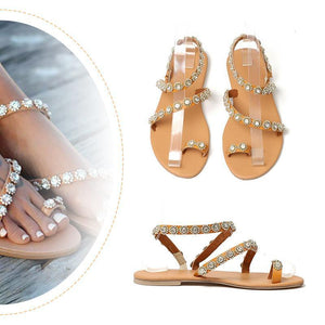 Sommer Diamant Blume Sandalen