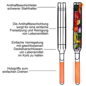 Wiederverwendbarer Kabob Grillkorb