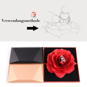 3D Pop Up Rose Ringschachtel