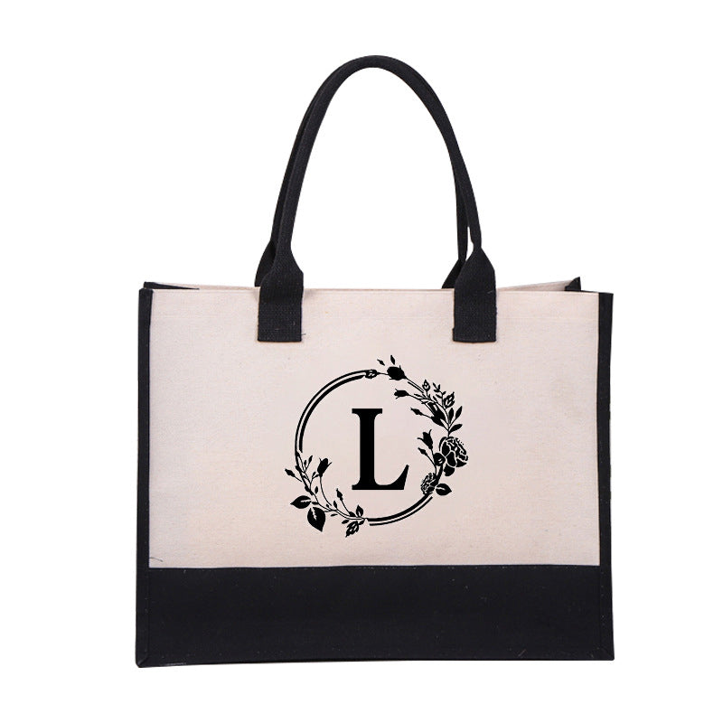 Leinwand Alphabet Tasche