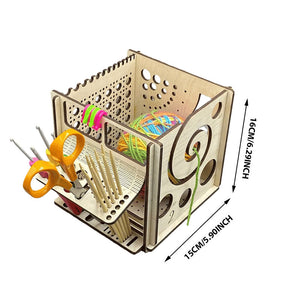 All-in-One-Garnschale aus Holz – multifunktionales Strickwerkzeug