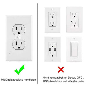 💡Auslasswand Platte mit LED-Nachtlichtern