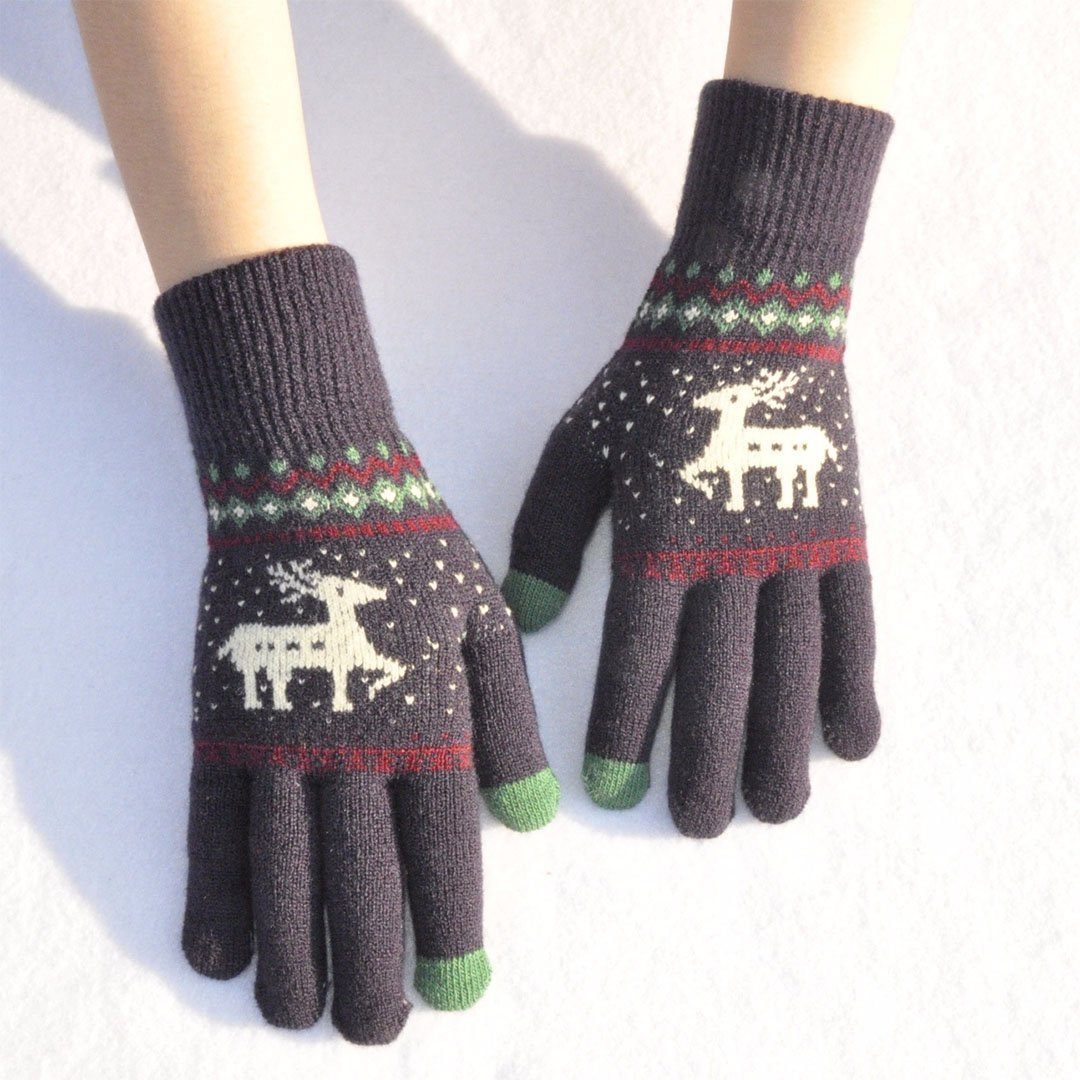 Gestricktere Touchscreen-Handschuhe (Ein Paar)