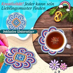 ✨ Untersetzer mit Diamantbemalung (Mandala)