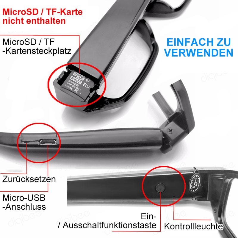 Mini HD Kamera Brille