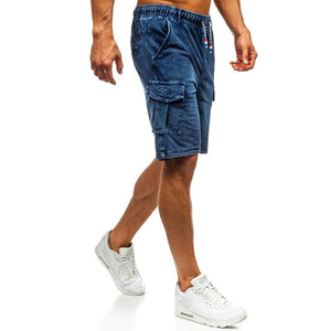 Fünf-Punkt gewaschene Jeansshorts