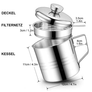 Öltopf aus Edelstahl