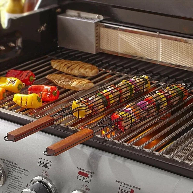 Wiederverwendbarer Kabob Grillkorb