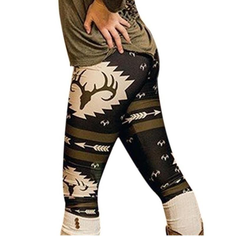 Hochelastische Leggings mit Camouflage-Print