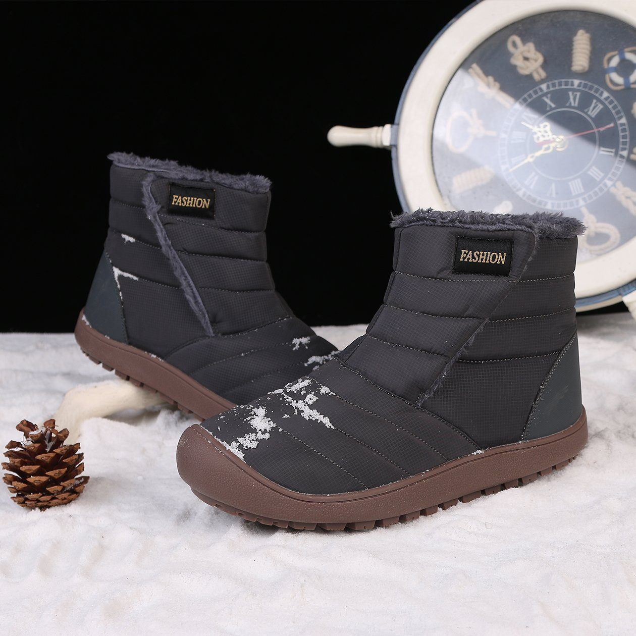 Modischer Winter Schneestiefel mit Plüsch, Unisex